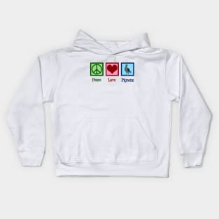 Peace Love Pigeons Kids Hoodie